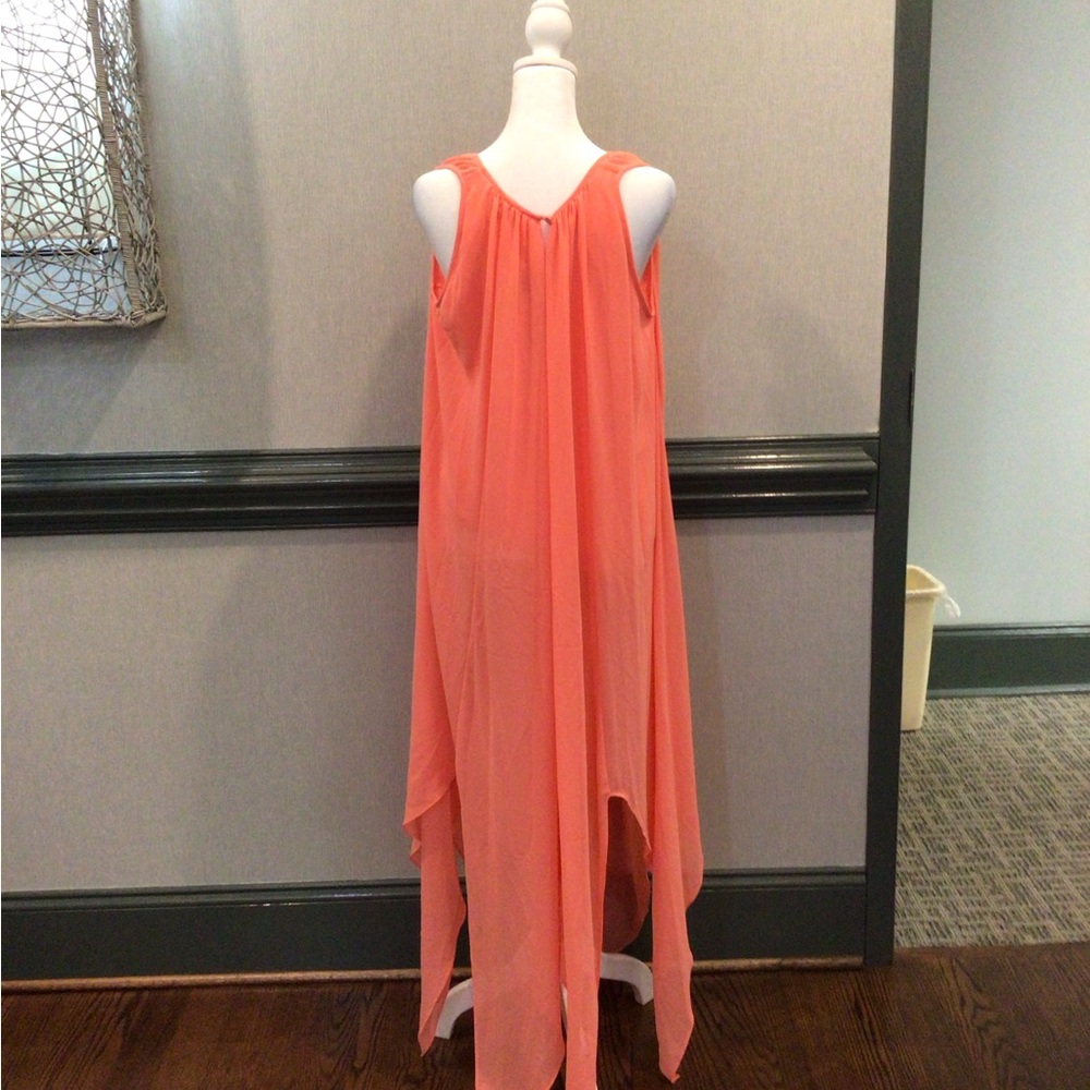 Ralph Lauren Orange Halter Sundress Asymmetrical